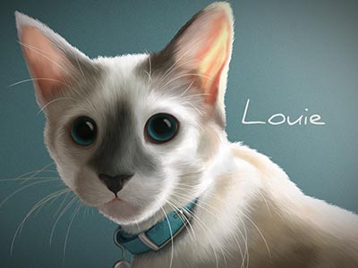 Louie Cat Painting